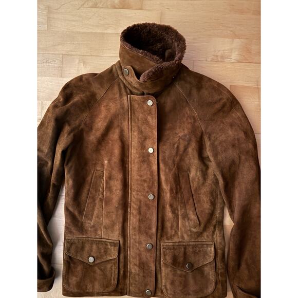 Ralph Lauren Collection Purple Label Shearling Suede Leather Brown Western 4 - Picture 5 of 9